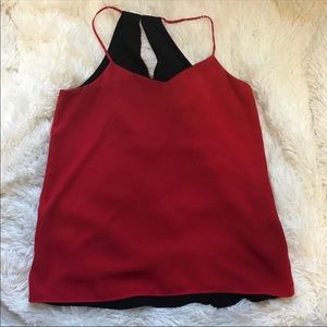 REVERSIBLE RED AND BLACK TANK